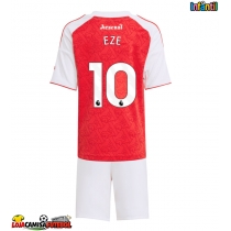 Camisa de Futebol Arsenal Eberechi Eze #10 Equipamento Principal Infantil 2025-26 Manga Curta (+ Calças curtas)